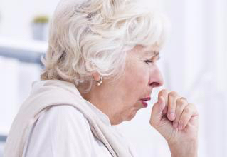 Woman coughing